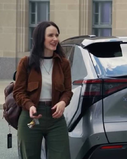 Superman 2025 Rachel Brosnahan Brown Suede Jacket