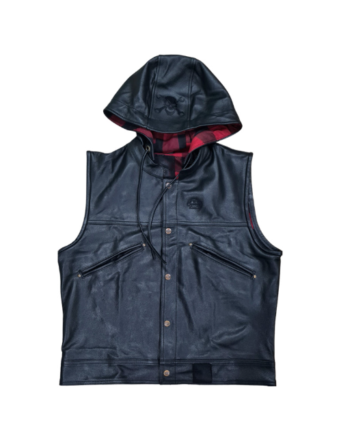 Svarog Black Leather Vest