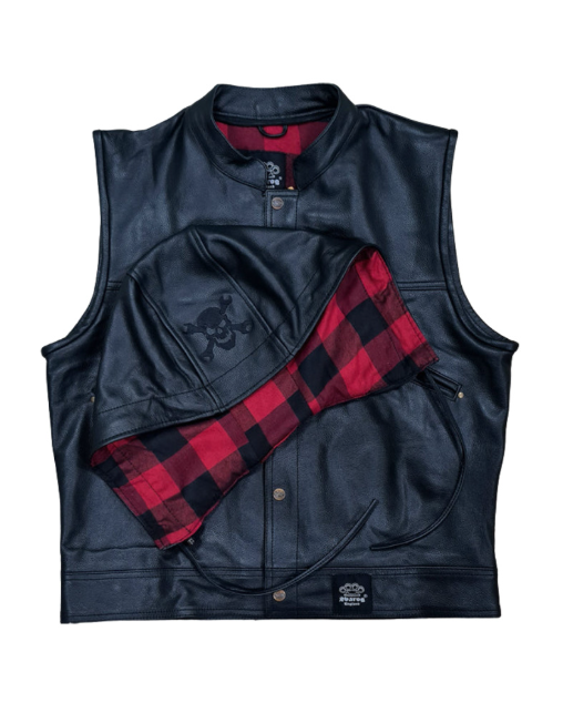 Svarog Black Leather Vest
