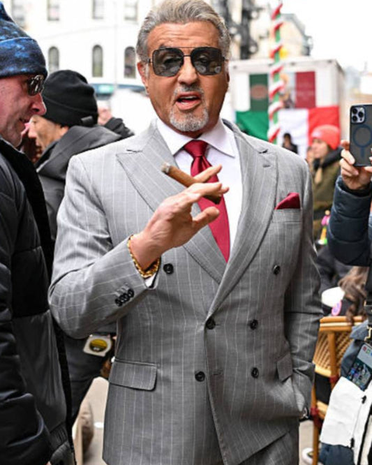 Sylvester Stallone NYC 2025 Grey Blazer