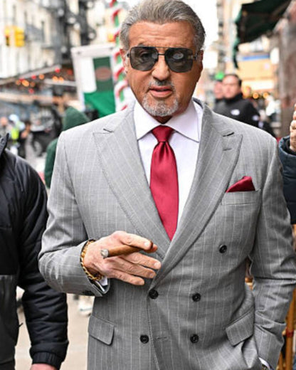 Sylvester Stallone NYC 2025 Grey Blazer