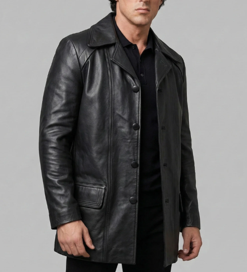 Sylvester Stallone Rocky 2 Leather Trench Coat