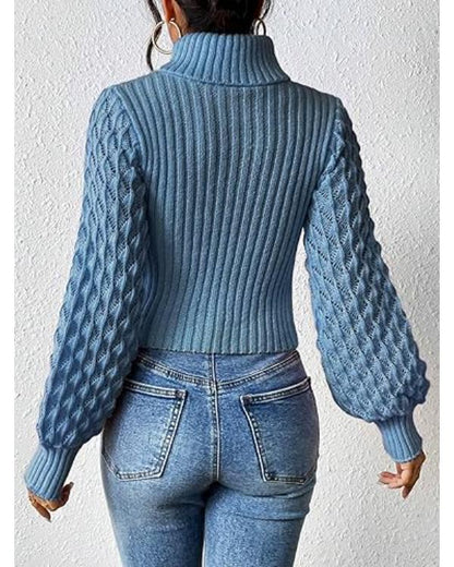 90 Day Fiance S11 Blue Cut Out Knit Sweater