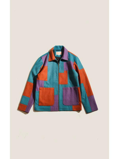 Press Junket 2025 Noah B. Taylor Colorblock Patchwork Jacket