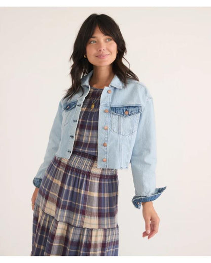 The Motherhood 2025 Patchwork Denim Jacket