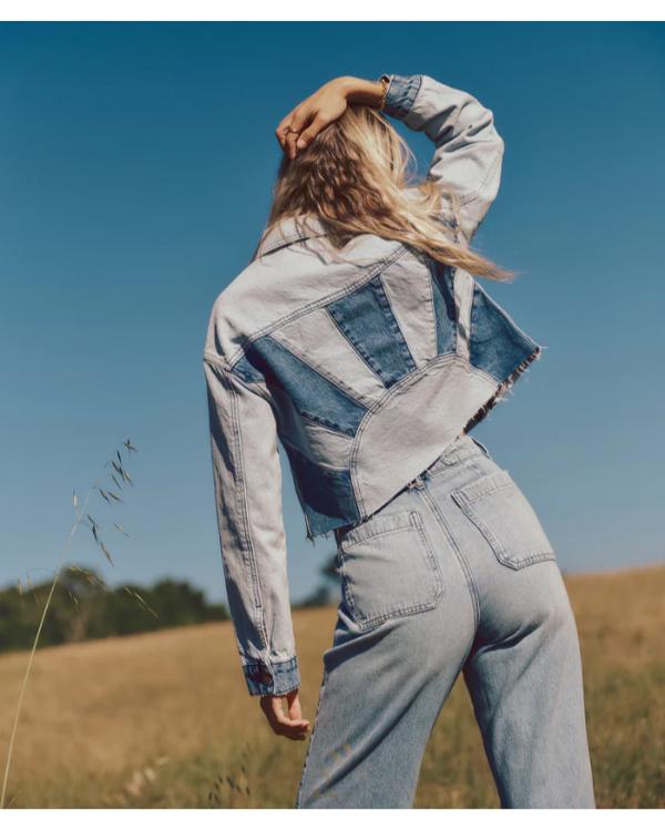 The Motherhood 2025 Patchwork Denim Jacket