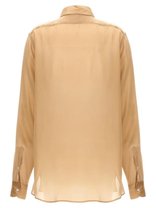 Your Friends And Neighbors 2025 Light Gold Pleated Blouse