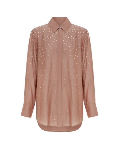 The Project 2025 Jessie Stephens Rose Pink Embellished Blouse