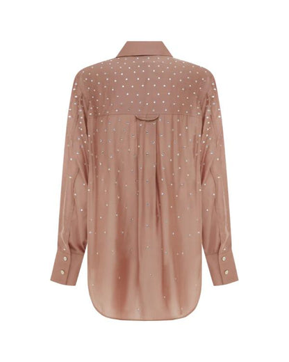 The Project 2025 Jessie Stephens Rose Pink Embellished Blouse