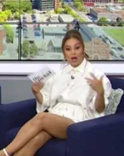 The Social 2025 Melissa Grelo White Crystal Embellished Shirt