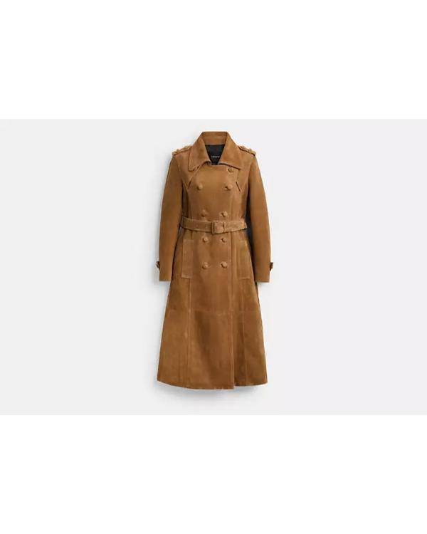 The Today Show 2025 Cynthia Erivo Brown Suede Trench Coat