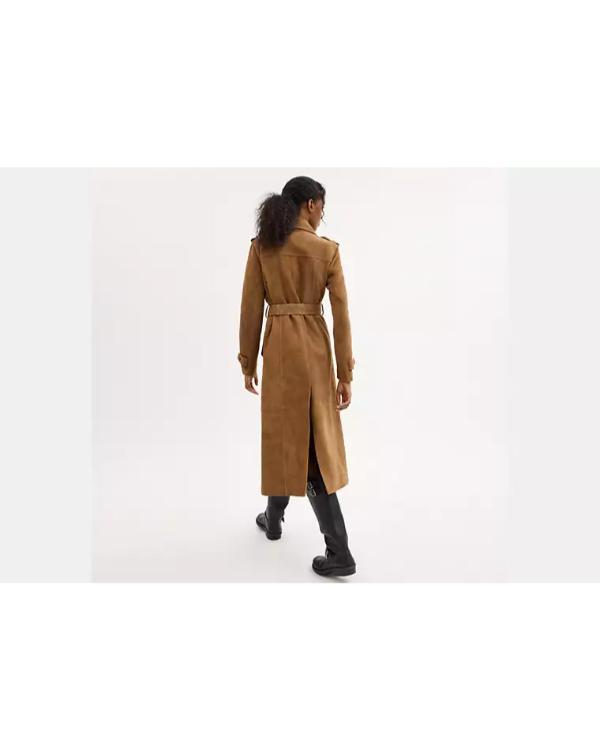 The Today Show 2025 Cynthia Erivo Brown Suede Trench Coat