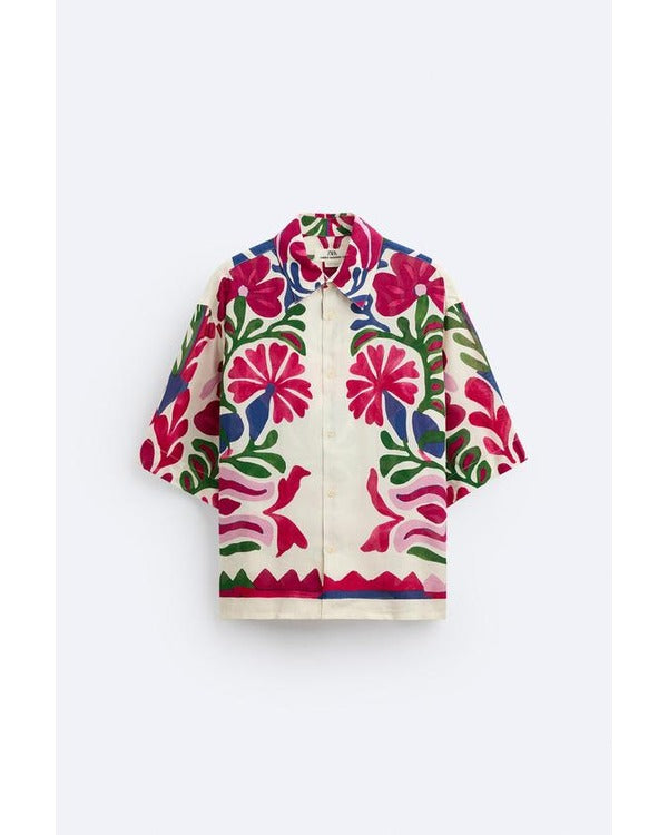 The Today Show 2025 Edy Massih Floral Printed Shirt