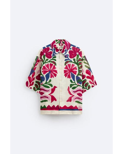 The Today Show 2025 Edy Massih Floral Printed Shirt