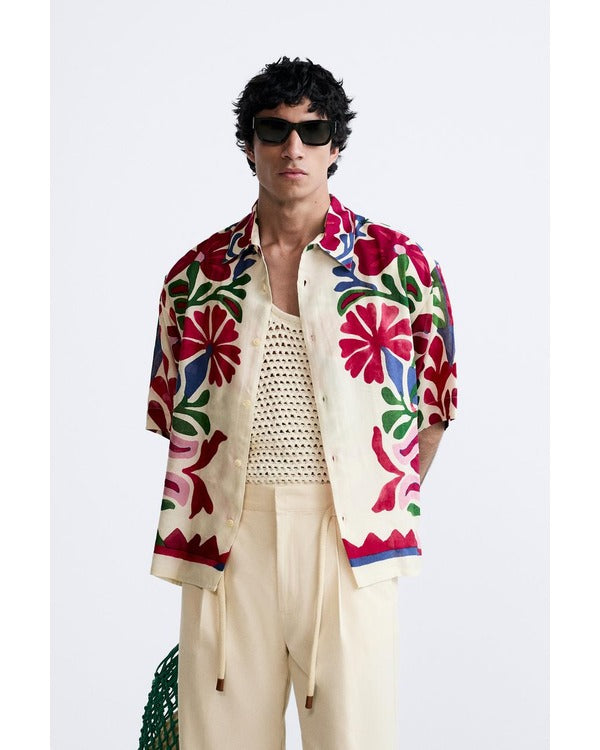 The Today Show 2025 Edy Massih Floral Printed Shirt