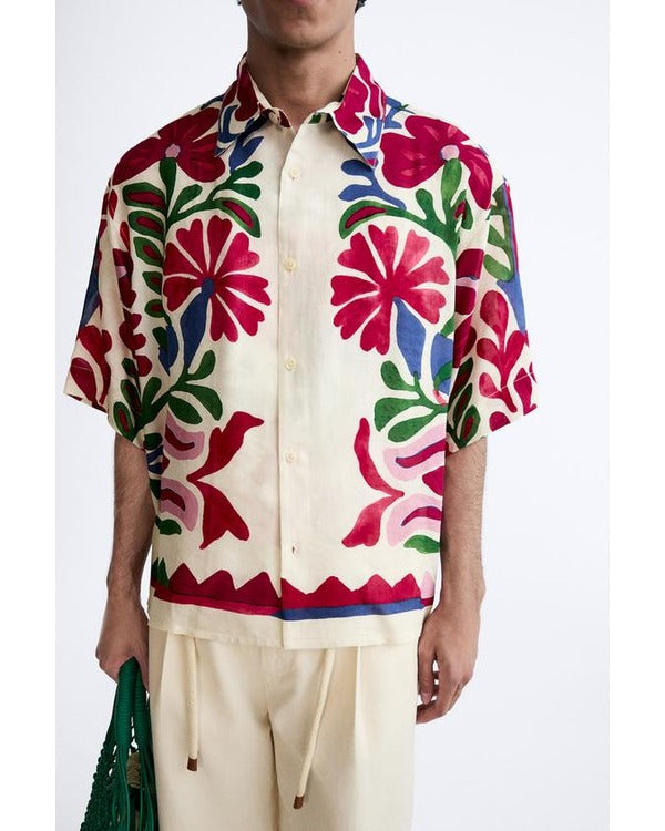 The Today Show 2025 Edy Massih Floral Printed Shirt
