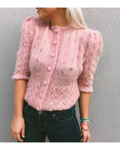 The Today Show 2025 Jill Martin Pink Mohair Cardigan