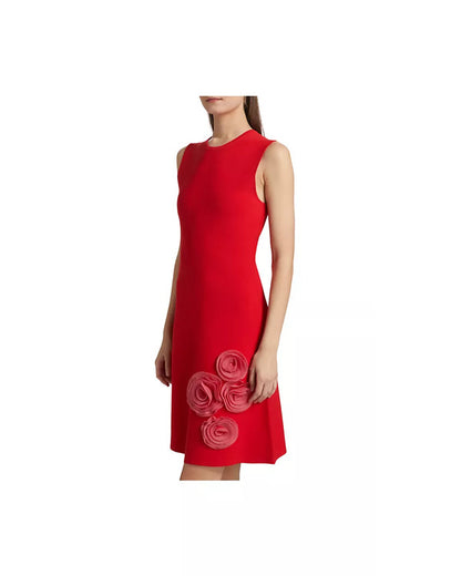The Today Show 2025 Savannah Guthrie Red 3D Floral Dress