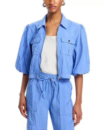 The View 2025 Joy Behar Blue Puff Sleeve Jacket