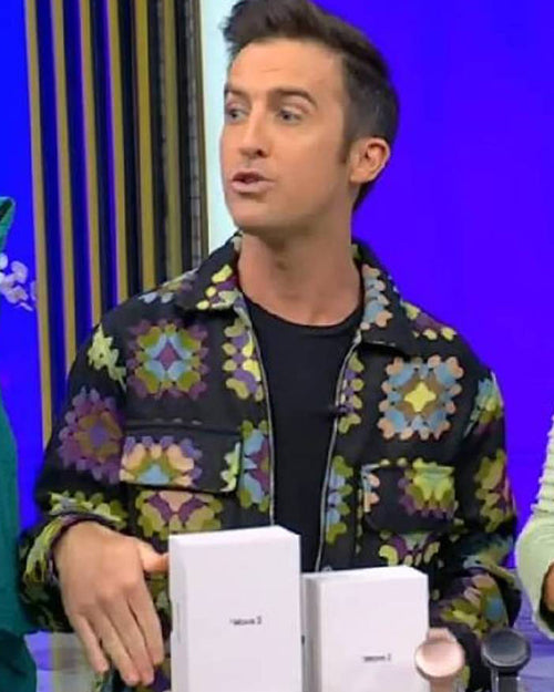 Tamron Hall Show 2025 Will Ganss Black Crochet Knit Zip Jacket