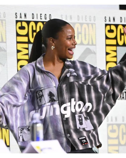 Taylour Paige 2025 Comic-Con International Plaid Shirt