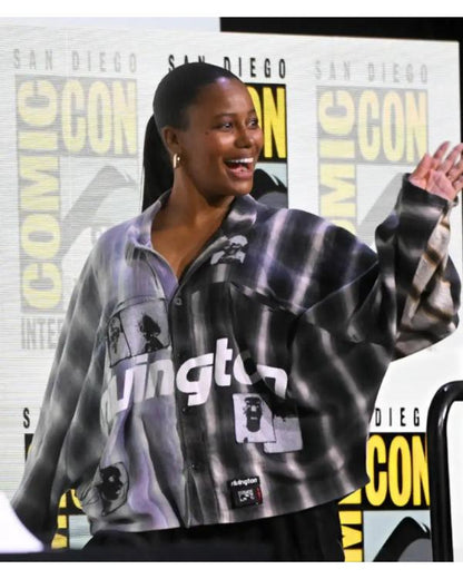 Taylour Paige 2025 Comic-Con International Plaid Shirt