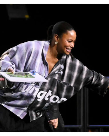 Taylour Paige 2025 Comic-Con International Plaid Shirt