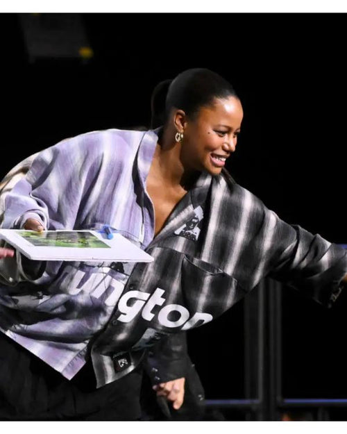 Taylour Paige 2025 Comic-Con International Plaid Shirt