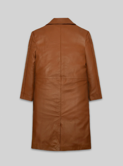 Terrain Brown Leather Long Coat