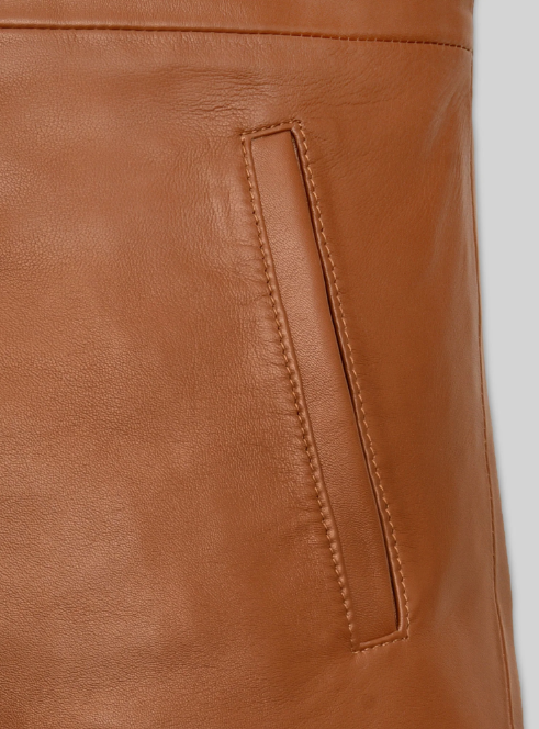 Terrain Brown Leather Long Coat
