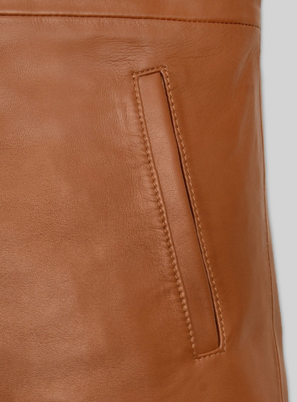Terrain Brown Leather Long Coat