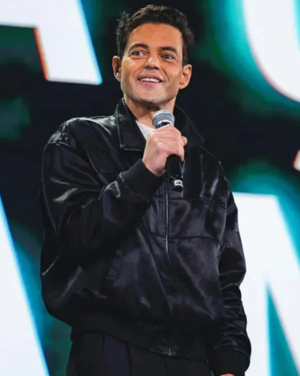 The Amateur 2025 Rami Malek Black Jacket