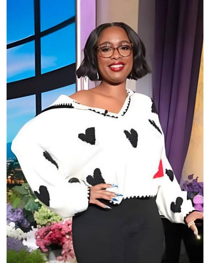 The Jennifer Hudson Show 2025 Jennifer Hudson Hearts Sweater