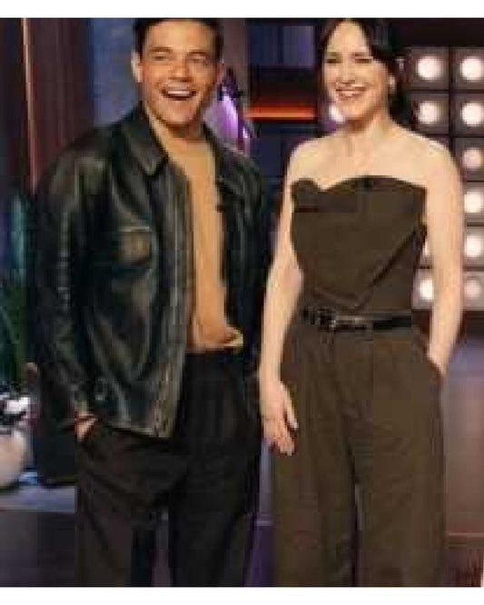 The Kelly Clarkson Show 2025 Rami Maleks Leather Jacket