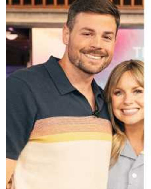 The Kelly Clarkson Show 2025 Striped Polo Shirt