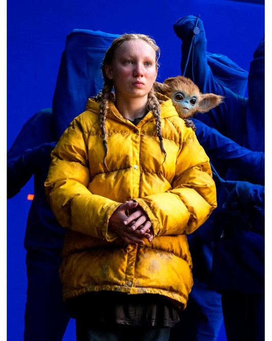 The Legend of Ochi 2025 Helena Zengel Yellow Puffer Jacket