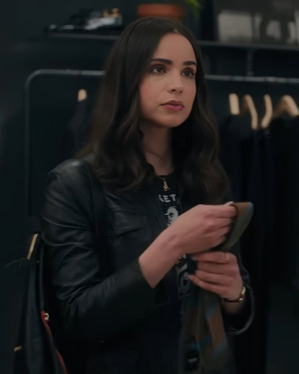 The Life List 2025 Sofia Carson Black Leather Jacket