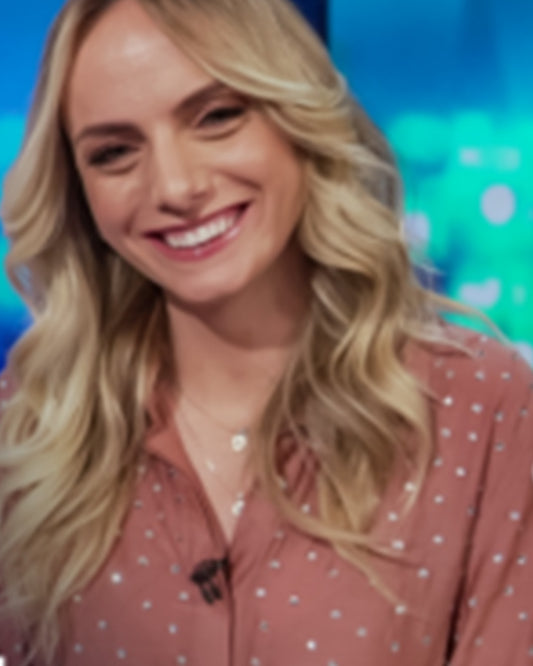 The Project 2025 Jessie Stephens Rose Pink Embellished Blouse