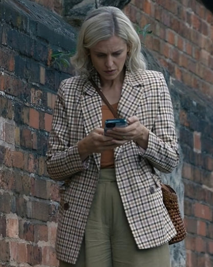 The Stolen Girl 2025 Denise Gough Plaid Blazer