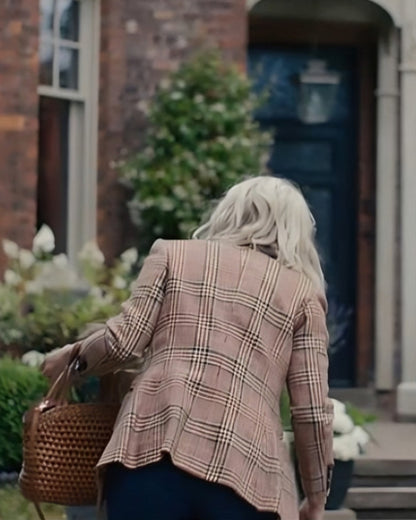 The Stolen Girl 2025 Denise Gough Plaid Coat