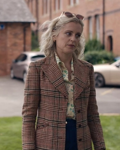 The Stolen Girl 2025 Denise Gough Plaid Coat