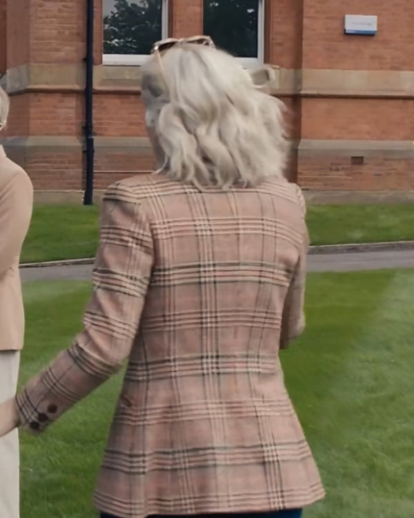 The Stolen Girl 2025 Denise Gough Plaid Coat