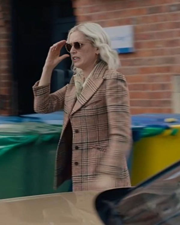 The Stolen Girl 2025 Denise Gough Plaid Coat