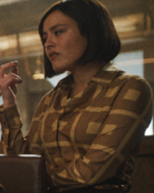 The Studio 2025 Chase Sui Wonders Brown Printed Blouse