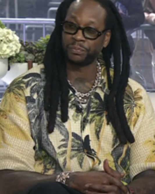 The Today Show 2025 2 Chainz Yellow Palm Tree Printed Shirt