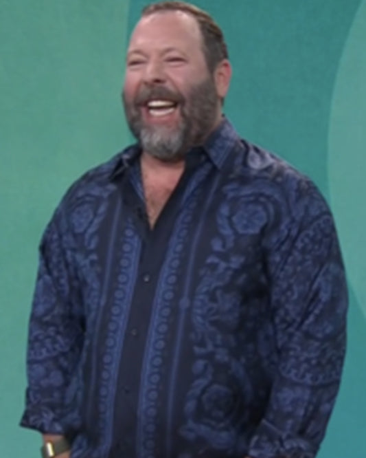 The Today Show 2025 Bert Kreischer Blue Printed Shirt