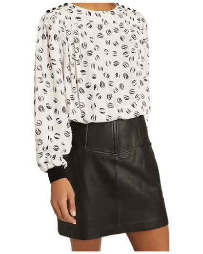 The Today Show 2025 Dylan Dreyer Lips Print Top