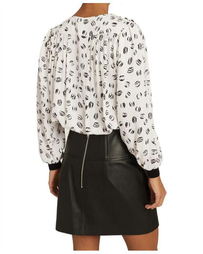 The Today Show 2025 Dylan Dreyer Lips Print Top