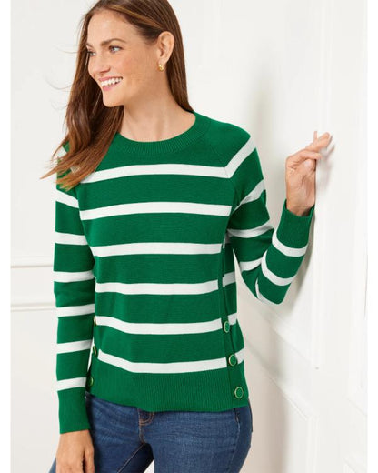 The Today Show 2025 Dylan Dreyer Green Striped Sweater