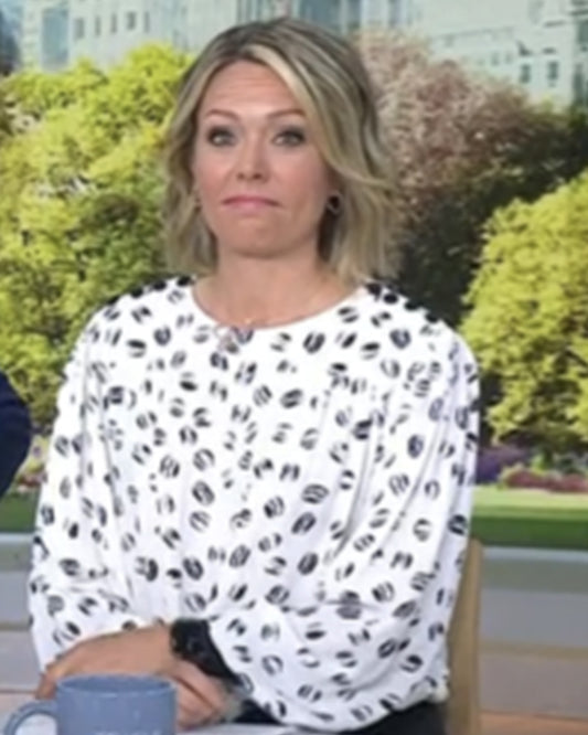 The Today Show 2025 Dylan Dreyer Lips Print Top
